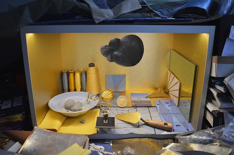 Alcove of materials and equipment at the jobsite of MAISON GUERMONT © Milène Guermont/ADAGP